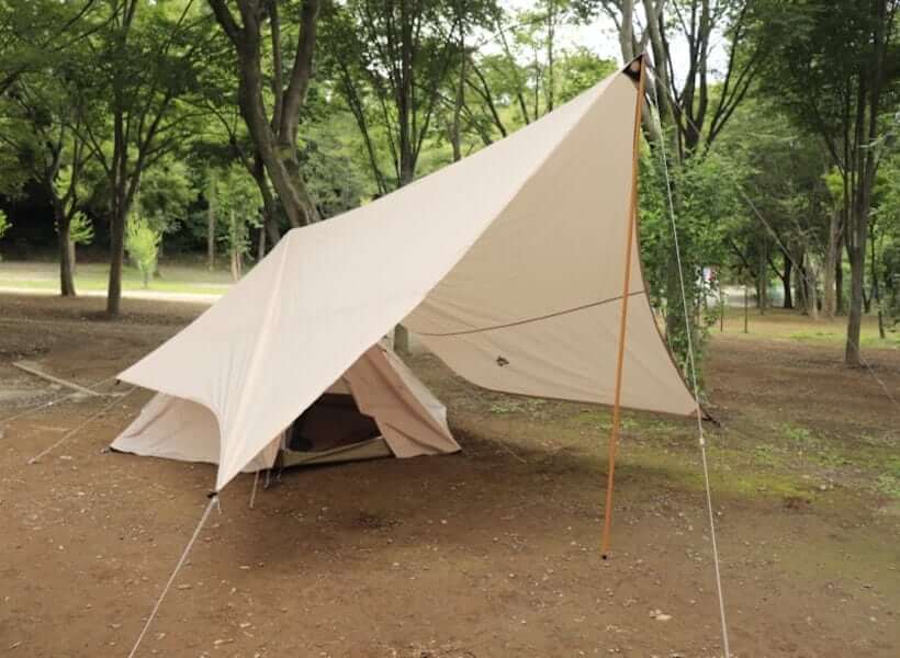 ロゴスTradcanvas Tepee＆タープ350-BJレビュー】お得なテント＆タープセットの評判・口コミを紹介！ | CAMP ON【キャンプオン】