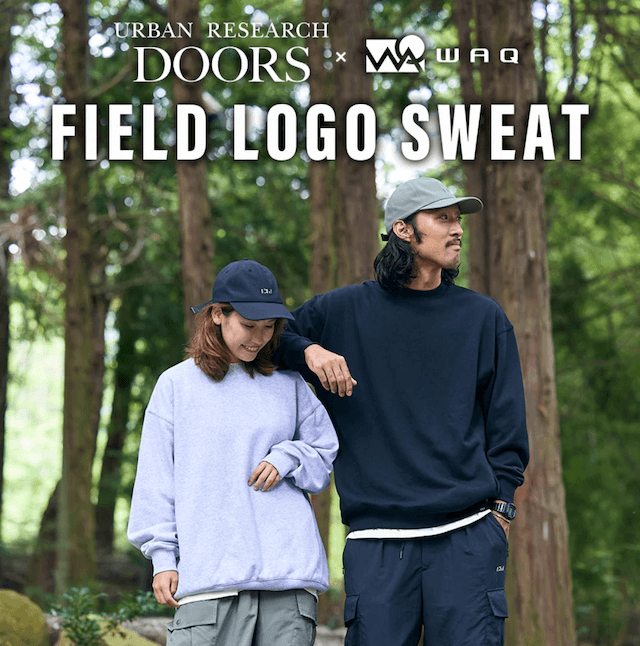 【WAQ x URBAN RESEARCH DOORSコラボ】 フィールドロゴスウェット